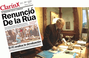 La renuncia de De la Rúa
