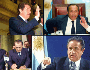 Ramón Puerta, Adolfo Rodríguez Saá, Eduardo Camaño y Eduardo Duhalde